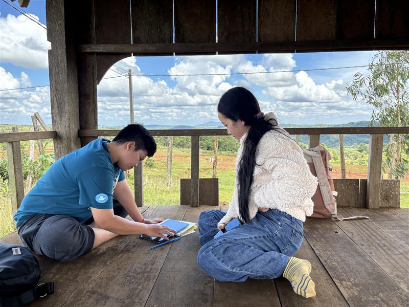 Conducting interviews with villagers in Mondulkuri, Cambodia
